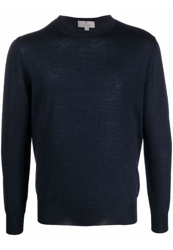 Canali Sweatshirt mit Rundhalsausschnitt - Blau