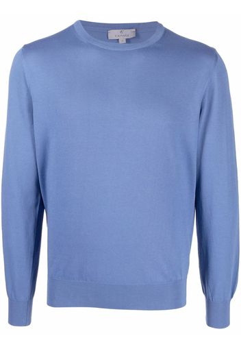 Canali fine-knit cotton jumper - Blau