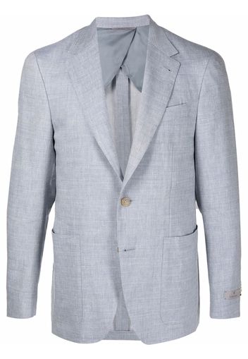 Canali single-breasted linen-wool blazer - Blau