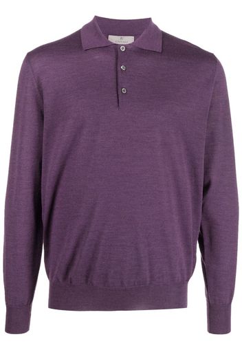 Canali long-sleeved polo shirt - Violett