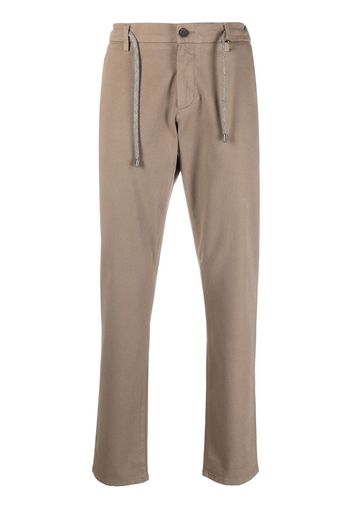 Canali drawstring cotton chinos - Nude