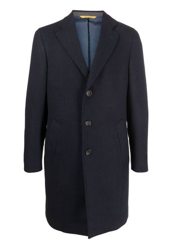 Canali single-breasted wool overcoat - Blau