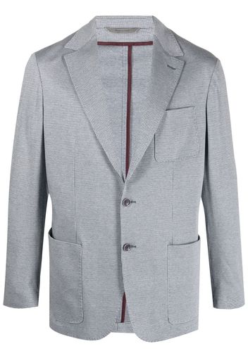 Canali check-pattern single-breasted blazer - Blau