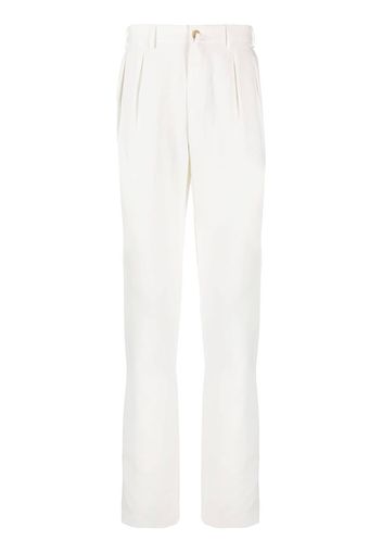 Canali pleat-detail chino trousers - Weiß