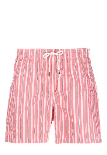 Canali stripe-print swim shorts - Rot