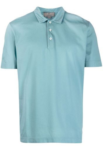 Canali short-sleeved cotton polo shirt - Blau