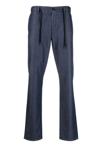 Canali drawstring-waist trousers - Blau