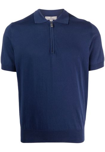 Canali zipped polo shirt - Blau