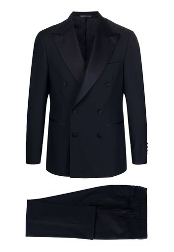 Canali double-breasted wool suit - Blau