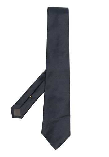 Canali solid silk tie - Blau