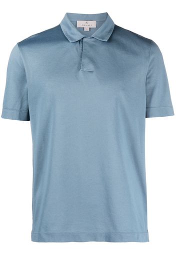 Canali short-sleeve cotton polo shirt - Blau