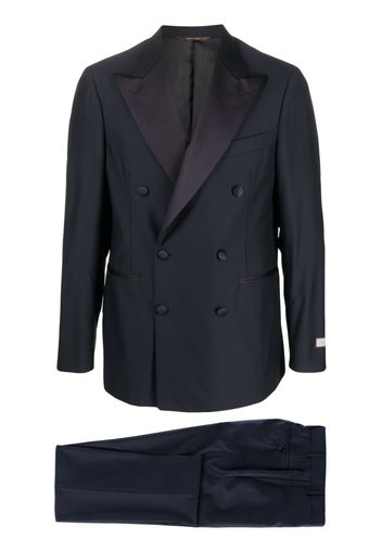 Canali double-breasted wool suit - Blau