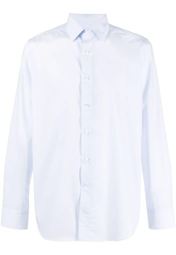 Canali long-sleeve cotton shirt - Blau