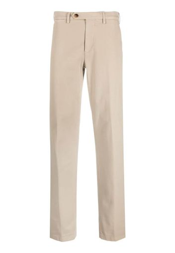 Canali straight-leg cotton chino trousers - Nude