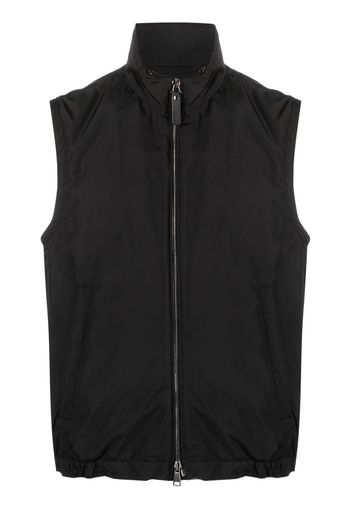 Canali padded zip-up gilet - Schwarz