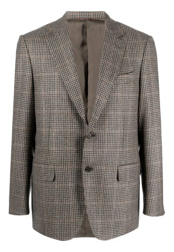 Canali houndstooth single-breasted wool blazer - Braun