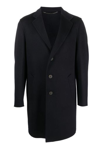 Canali single-breasted notched-lapels coat - Blau