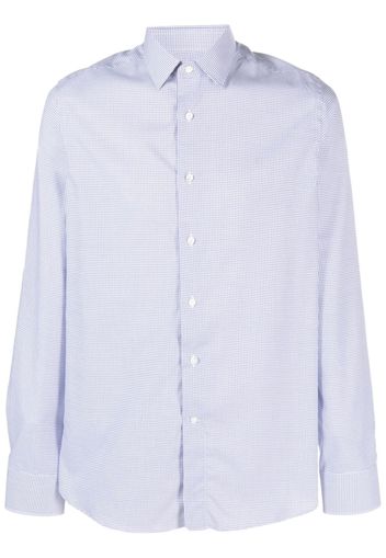 Canali pinstriped cotton shirt - Blau