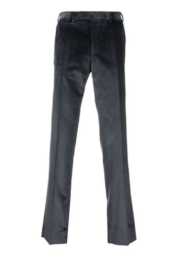 Canali straight-leg velvet corduroy trousers - Grau