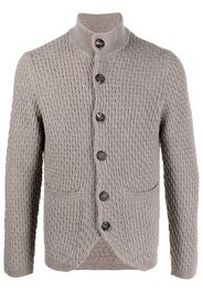 Canali textured-knit merino wool cardigan - Nude