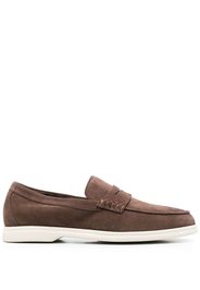 Canali suede slip-on loafers - Braun