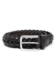 Canali interwoven leather belt - Braun