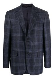 Canali plaid-check single-breasted blazer - Blau