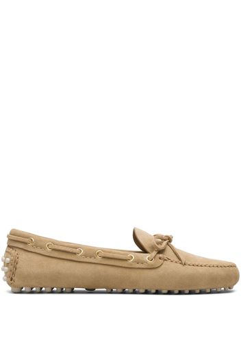 Car Shoe Lux Driving suede loafers - Nude