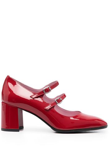 Carel Paris double-strap mid-heel pumps - Rot