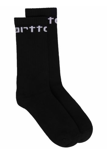 Carhartt WIP logo-intarsia socks - Schwarz