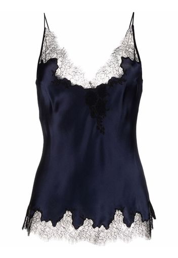 Carine Gilson Camisole-Top mit Spitze - Blau