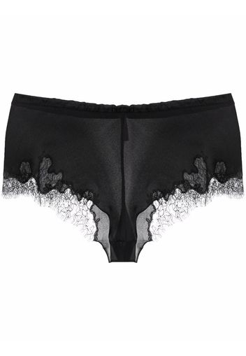 Carine Gilson Slip mit blumigem Detail - Schwarz