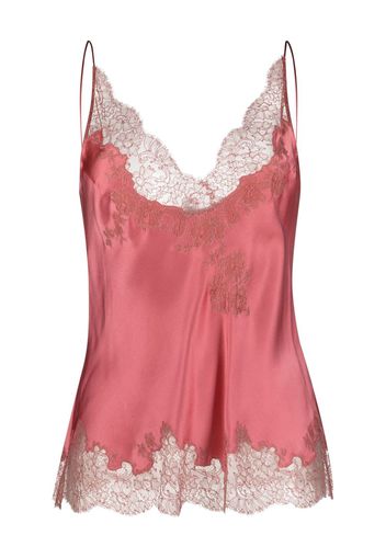 Carine Gilson lace-trimmed silk cami top - Rosa