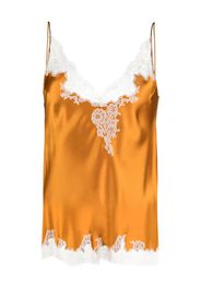 Carine Gilson Calais-Caudry lace silk camisole - Orange