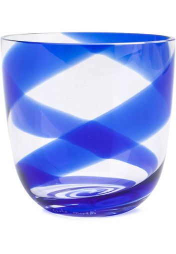 Carlo Moretti Glas mit Spiral-Print - Blau