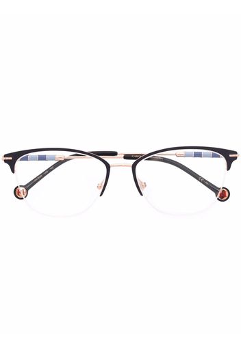 Carolina Herrera Brille mit Logo-Gravur - Blau