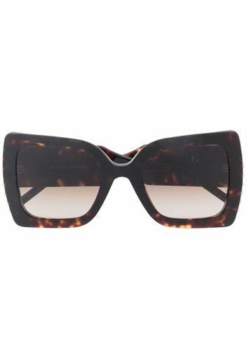 Carolina Herrera Sonnenbrille mit Oversized-Gestell - Braun