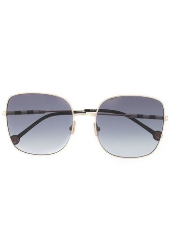 Carolina Herrera Sonnenbrille mit eckigem Gestell - Gold