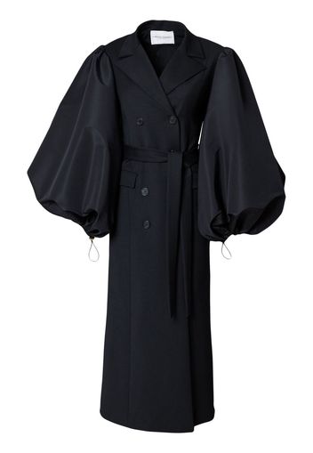 Carolina Herrera double-breasted oversize-sleeved coat - Schwarz