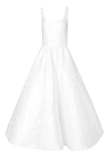 Carolina Herrera patterned-jacquard midi-dress - Weiß