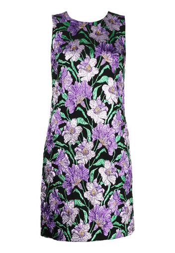 Carolina Herrera floral-jacquard A-line mini dress - Mehrfarbig