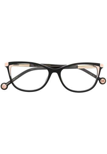 Carolina Herrera logo-plaque cat-eye glasses - Schwarz