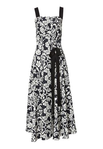 Carolina Herrera floral-print sleeveless midi dress - Schwarz