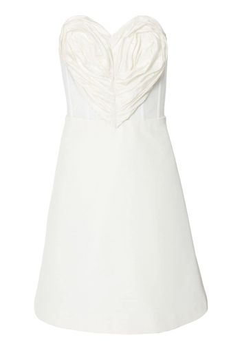 Carolina Herrera heart-motif bandeau minidress - Weiß