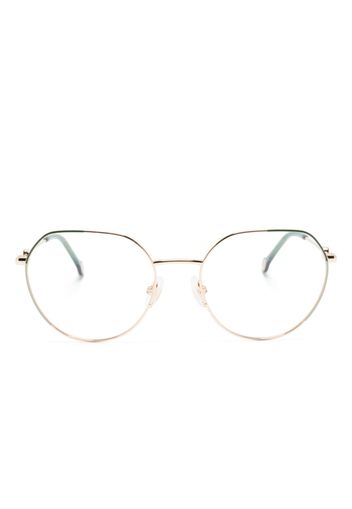 Carolina Herrera metallic round-frame glasses - Gold