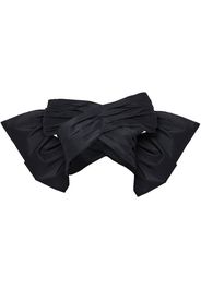 Carolina Herrera off-shoulder silk cropped top - Schwarz