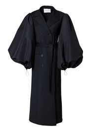 Carolina Herrera double-breasted oversize-sleeved coat - Schwarz