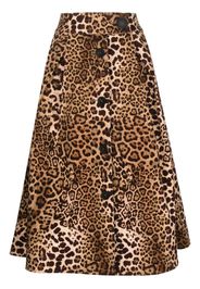 Carolina Herrera leopard-print A-line skirt - Braun