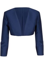 Carolina Herrera Cropped-Jacke mit langen Ärmeln - Blau