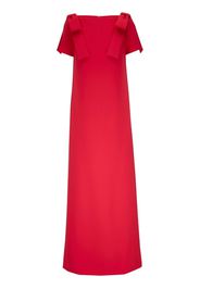 Carolina Herrera Maxikleid mit Schleife - Rot